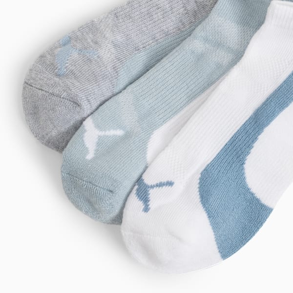 Women's Half-Terry Low Socks (6 Pairs), LT BLUE / PASTEL, extralarge