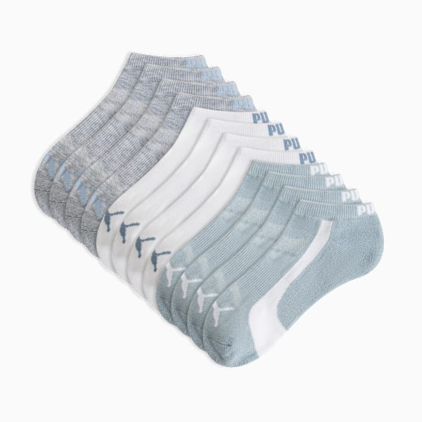 Women's Half-Terry Low Socks (6 Pairs), LT BLUE / PASTEL, extralarge