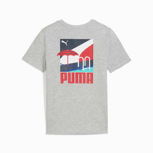 Paradise Big Kids' Graphic Tee, LIGHT HEATHER GREY, extralarge