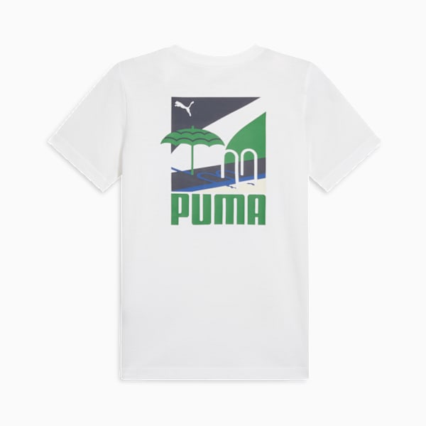 Paradise Big Kids' Graphic Tee, PUMA WHITE, extralarge