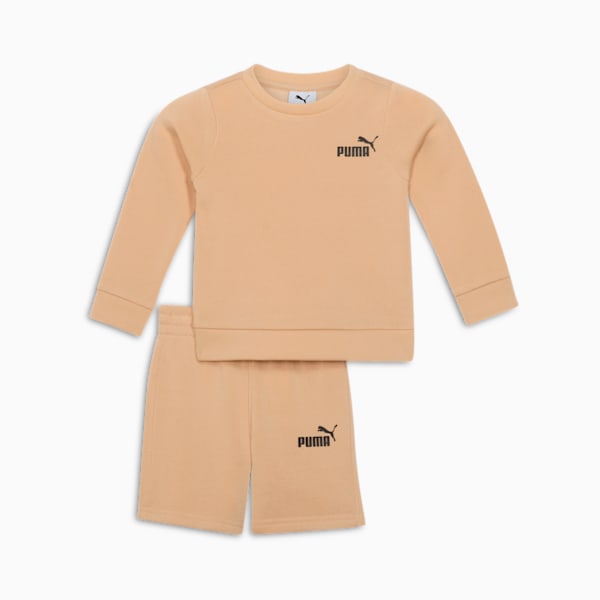 2-Piece Toddlers' Pullover Crew And Shorts Set, LIGHT SAND, extralarge