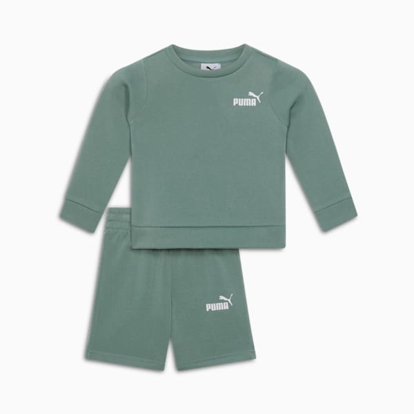 2-Piece Toddlers' Pullover Crew And Shorts Set, GREEN MOON, extralarge