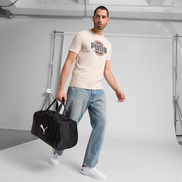 Bolso de lona pequeño para gimnasio, BLACK/WHITE, extralarge