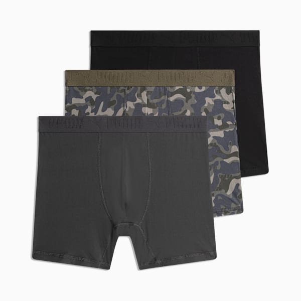 3PK Mens Ultra Soft Boxer Men, OLIVE / BLACK, extralarge