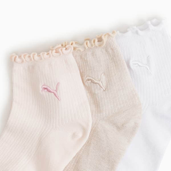 3PK WOMENS NON TERRY QTR CRE Women, LT PASTEL PINK, extralarge