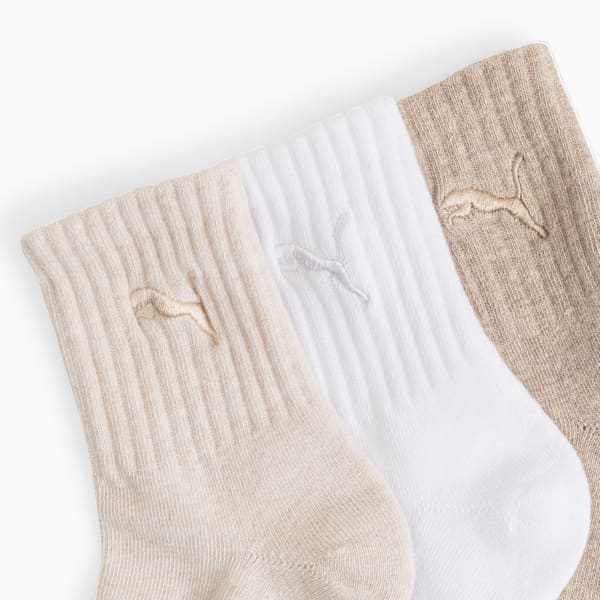 3PK Womens 1/2 Terry Qtr Cre Women, LIGHT BEIGE, extralarge