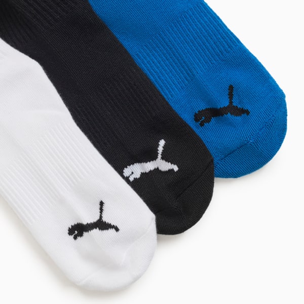 3PK Womens 1/2 Terry Low Cre Women, WHITE / BLACK, extralarge