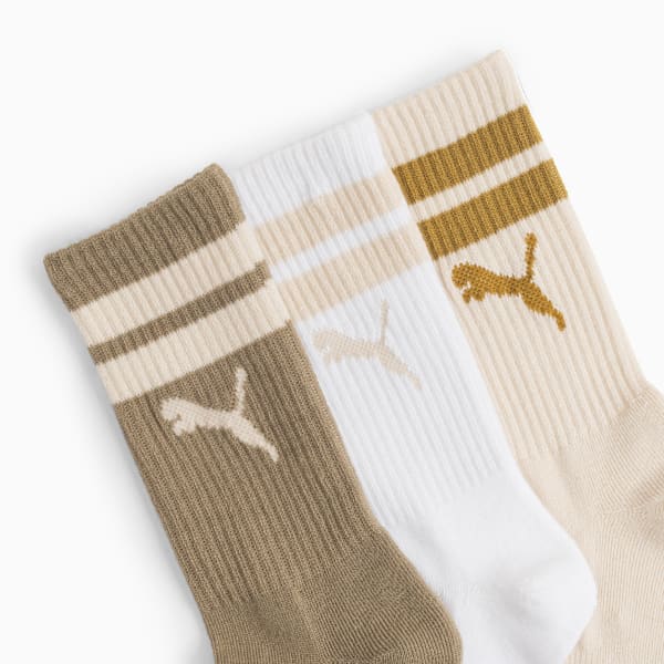 6PK Womens 1/2 Terry Crew Women, PALE BROWN, extralarge