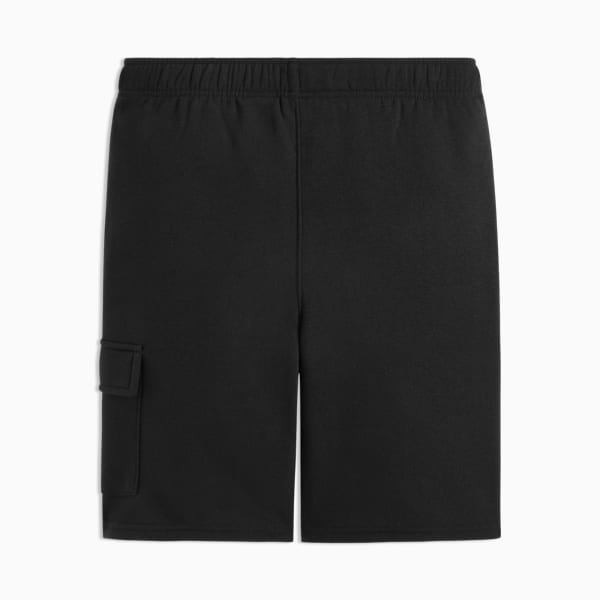 Basic Essentials Big Kids' Fleece Cargo Shorts, PUMA BLACK, extralarge