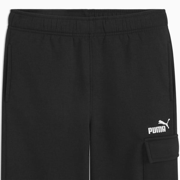 Basic Essentials Big Kids' Fleece Cargo Shorts, PUMA BLACK, extralarge