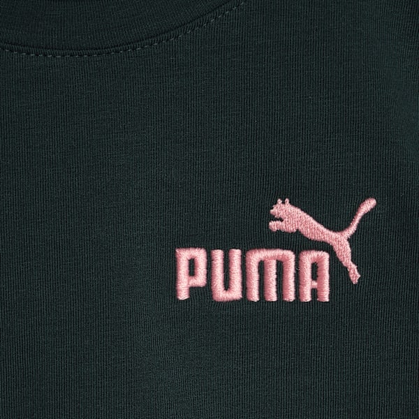 PUMA Essentials Big Kids' Baby Tee, GREEN TERRAIN, extralarge