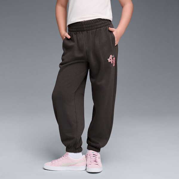 Pants de tejido polar de cintura alta Class Pack para niños grandes, DUSKY GREY, extralarge