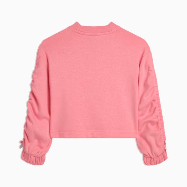 Sudadera de tejido polar con cuello redondo Bow Society para niños pequeños, PINKSCAPE, extralarge