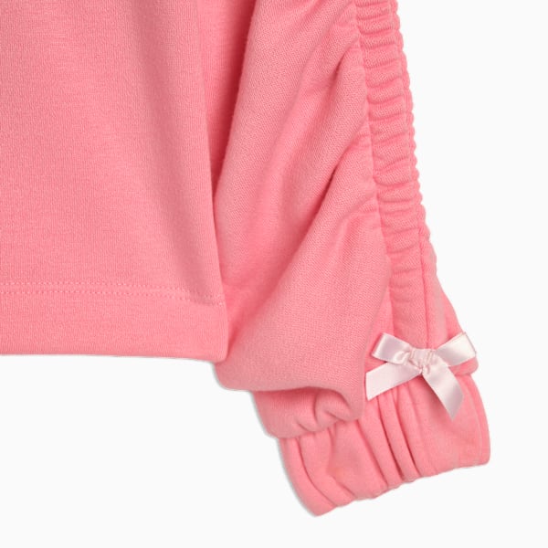 Sudadera de tejido polar con cuello redondo Bow Society para niños pequeños, PINKSCAPE, extralarge