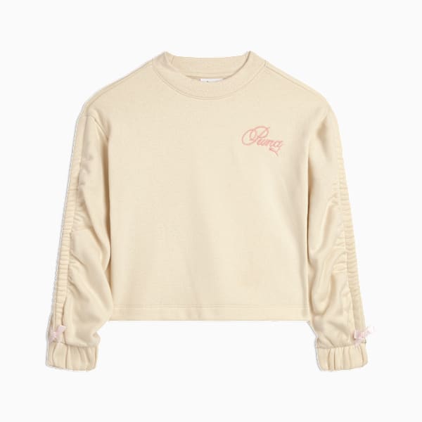 Bow Society Big Kids' Fleece Crewneck Sweatshirt, ALPINE SNOW, extralarge