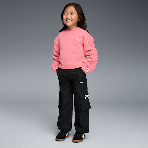 Bow Society Big Kids' Fleece Crewneck Sweatshirt, PINKSCAPE, extralarge
