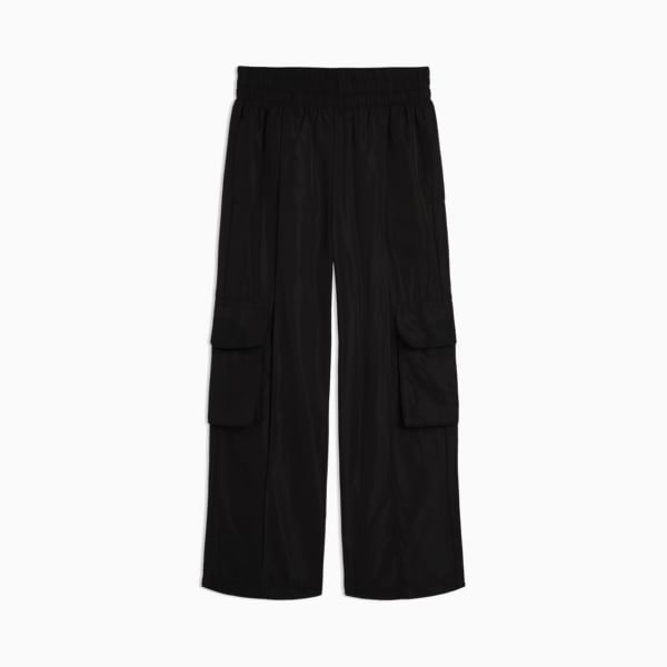 Bow Society Big Kids' Wide Leg Cargo Pants, PUMA BLACK, extralarge