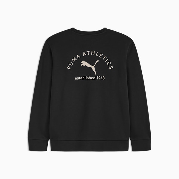 Class Pack Big Kids' Fleece Crewneck Sweatshirt, PUMA BLACK, extralarge
