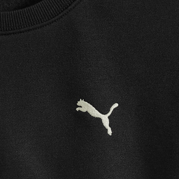 Class Pack Big Kids' Fleece Crewneck Sweatshirt, PUMA BLACK, extralarge