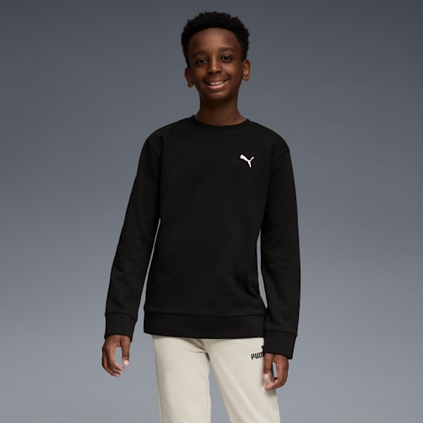 Class Pack Big Kids' Fleece Crewneck Sweatshirt, PUMA BLACK, extralarge
