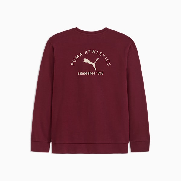 Class Pack Big Kids' Fleece Crewneck Sweatshirt, RUBY SHIMMER, extralarge