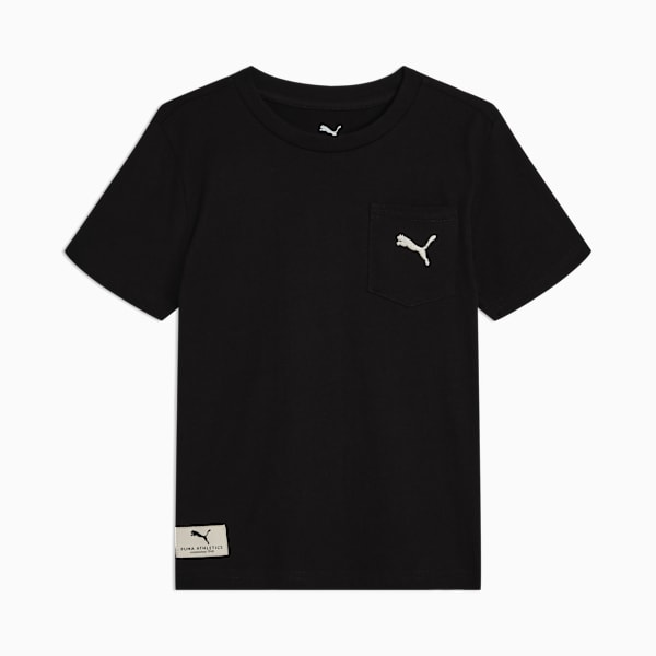 Class Pack Big Kids' Pocket Tee, PUMA BLACK, extralarge