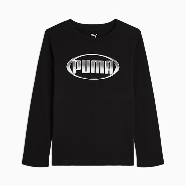 Sport Pack Little Kids' Long Sleeve Tee, PUMA BLACK, extralarge