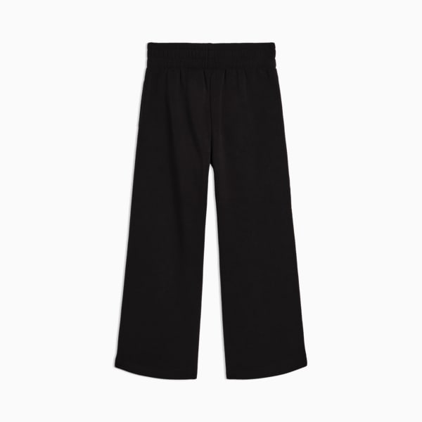 Basic Essentials Big Kids' Wide Leg Fleece Pants, PUMA BLACK, extralarge