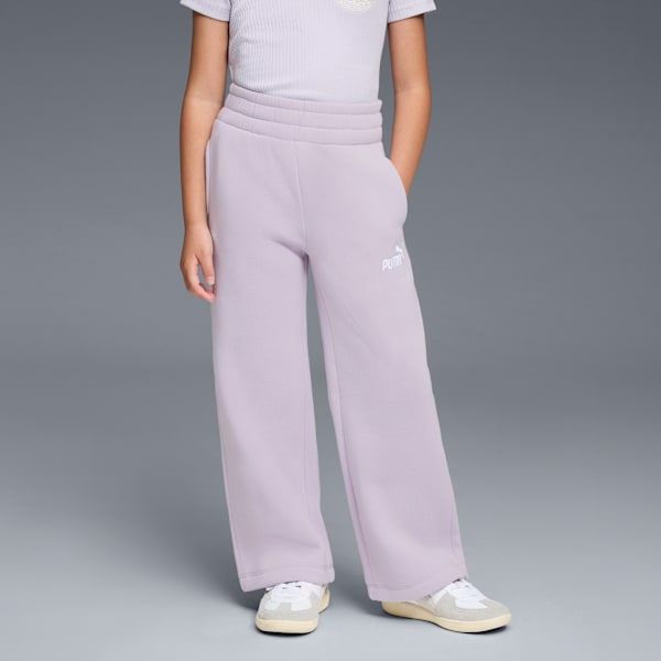Pants de pierna ancha en tejido polar Basic Essentials para niños grandes, LILAC CRUSH, extralarge