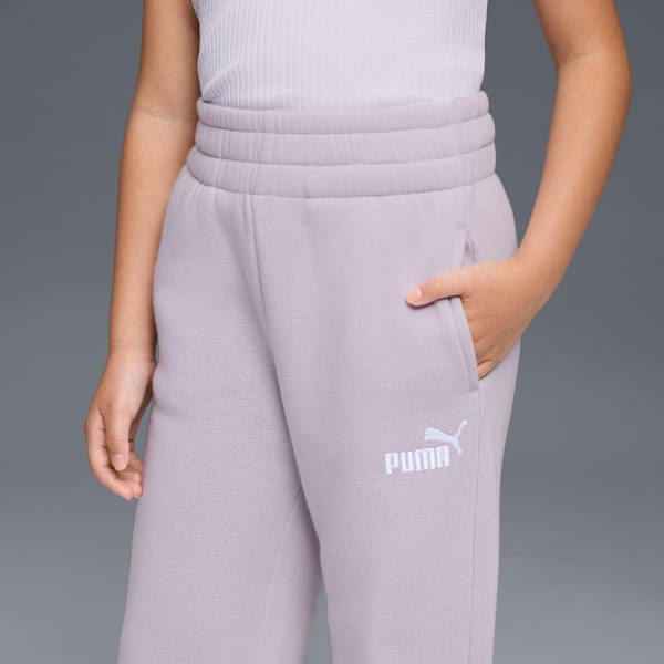Pants de pierna ancha en tejido polar Basic Essentials para niños grandes, LILAC CRUSH, extralarge