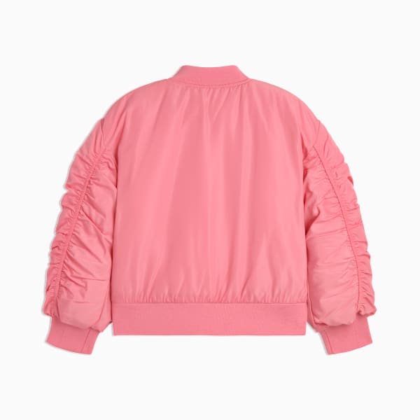 Veste aviateur en satin Enfant, PINKSCAPE, extralarge