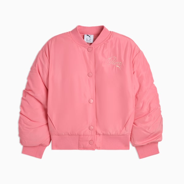 Veste aviateur en satin Enfant, PINKSCAPE, extralarge