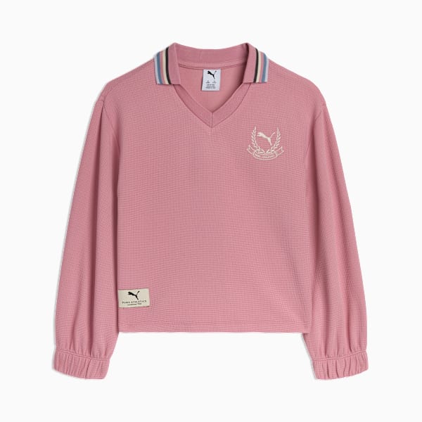 Class Pack Big Kids' Polo Waffle Knit Polo, POISED PINK, extralarge