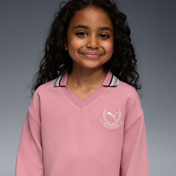 Polo de tejido waffle Class Pack para niños grandes, POISED PINK, extralarge