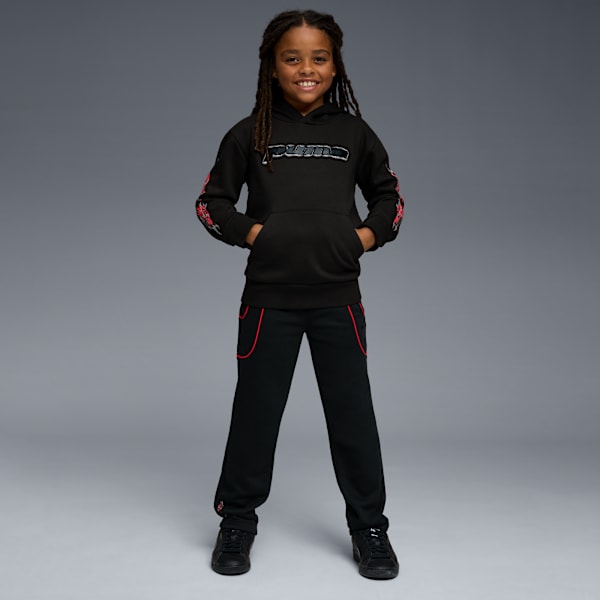 Essentials Big Kids' Fleece Pants, PUMA BLACK, extralarge