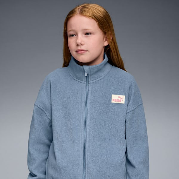 Veste gaufrée en micro-molleton Enfant, COOL BLUE, extralarge