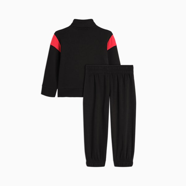 Ensembles assortis haut à fermeture éclair courte et pantalon de survêtement en molleton de coton Bébé, PUMA BLACK, extralarge