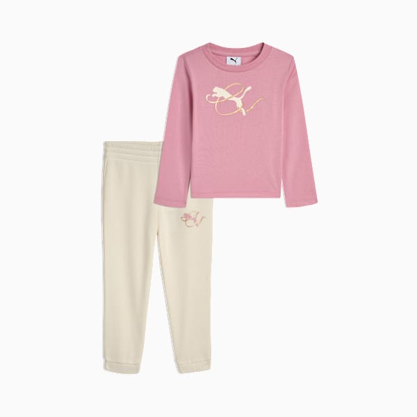 Matching Sets Toddlers' Long Sleeve Tee and Joggers, POISED PINK, extralarge