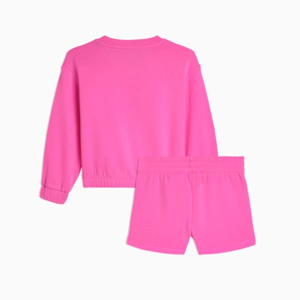 Matching Sets Toddlers' Fleece Sweatshirt and Shorts, PINK PIXEL, extralarge