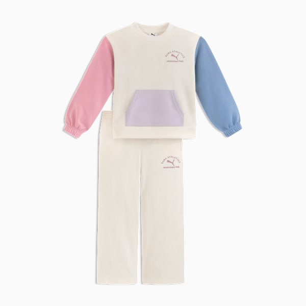 Matching Sets Toddlers'  Fleece Sweatshirt and Wide Leg Pants, ALPINE SNOW, extralarge