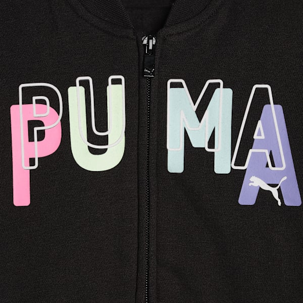 Matching Sets Toddlers' Fleece Jacket and Wide Leg Pants, PUMA BLACK, extralarge