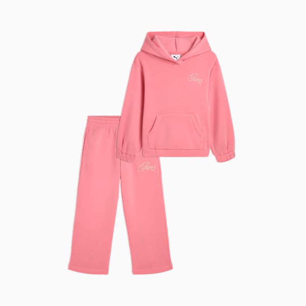 Ensembles assortis chandail à capuchon et pantalon à jambes larges en molleton Bébé, PINKSCAPE, extralarge
