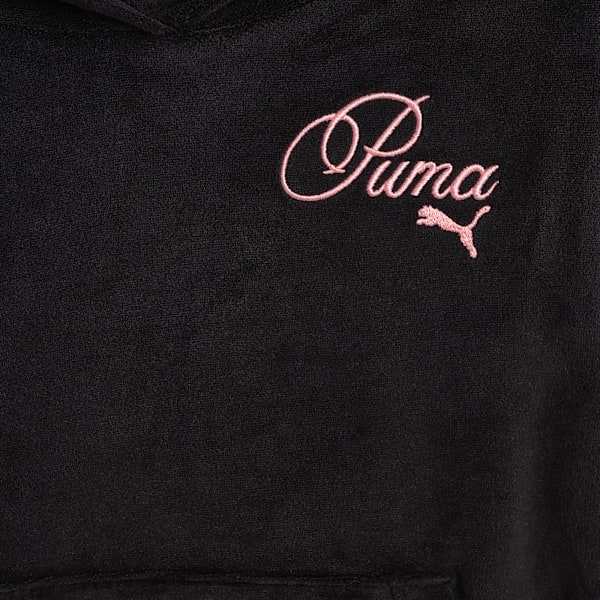 Matching Sets Toddlers' Velour Hoodie and Flare Leggings, PUMA BLACK, extralarge