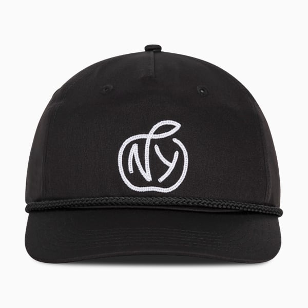 NY Apple Flat Brim Adjustable, BLACK, extralarge