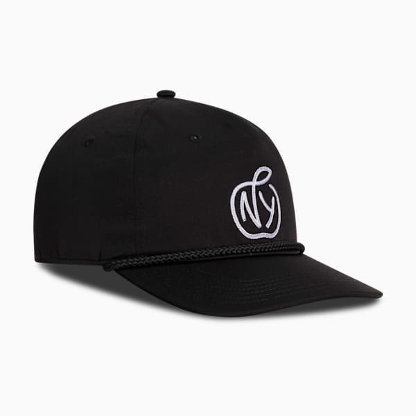 NY Apple Flat Brim Adjustable, BLACK, extralarge
