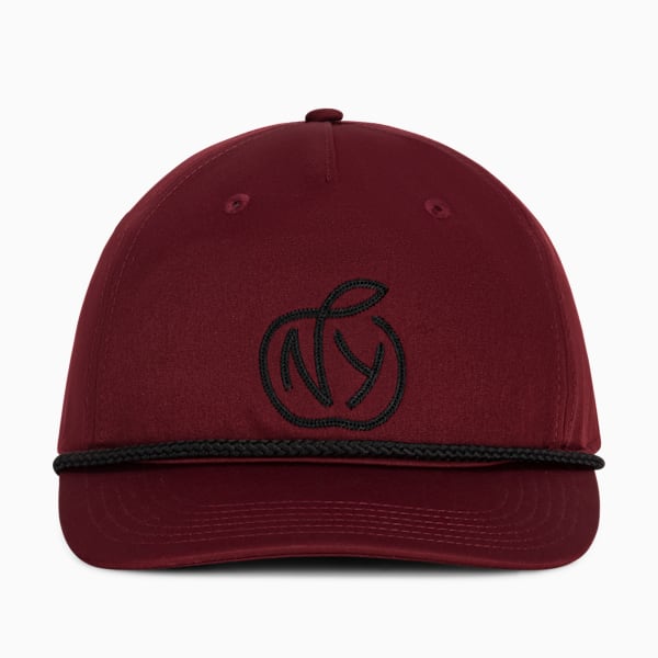 NY Apple Flat Brim Adjustable, MAROON, extralarge