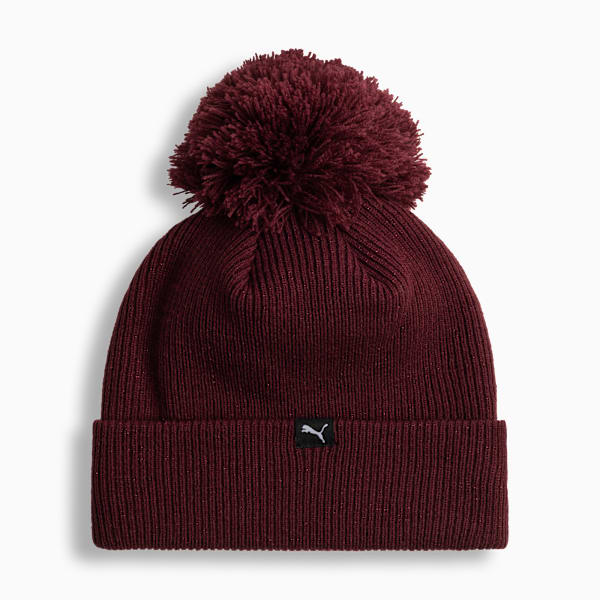 Tonal Ribbed Lurex Knit Bean Women, BURGUNDY, extralarge