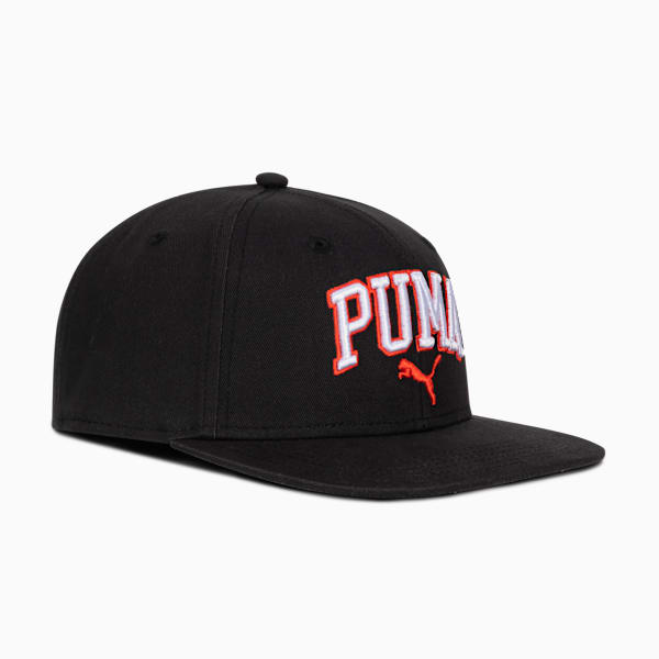 YOUTH VARSITY FLAT BRIM HAT Youth, BLACK, extralarge