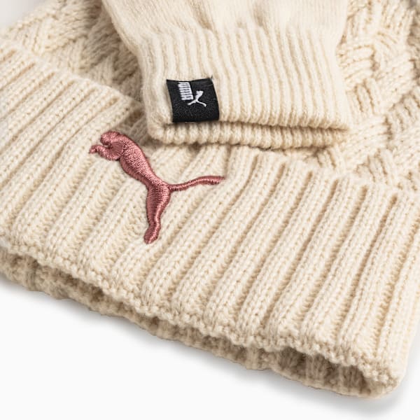 Stone Beanie Glove Set Youth, IVORY, extralarge