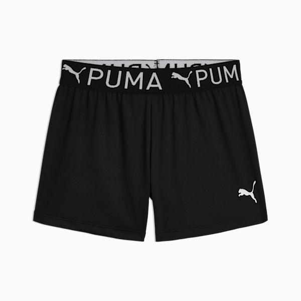Active Essentials Big Kids' Moisture Wicking Spandex Shorts, PUMA BLACK, extralarge